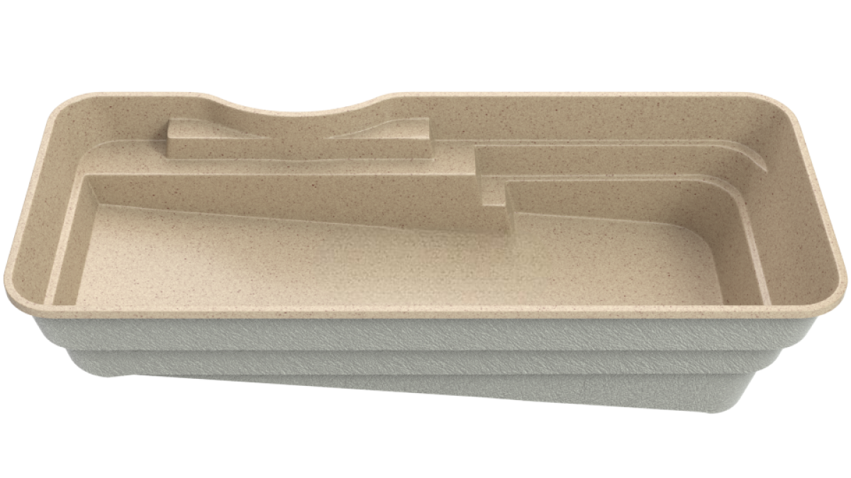 Композитный бассейн "March" 900 х 350  см  глубиной 101 х 180 см, прямоугольник морозоустойчивый